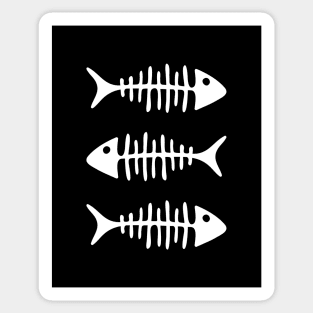 White Fish Bones Sticker